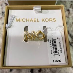 NWT!  Authentic! Michael Kors Rhinestone Logo Ring